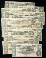 Fifteen T68 1864 $10 notes