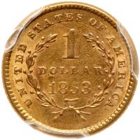 1853 $1 Gold Liberty - 2