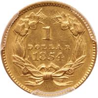 1854 $1 Gold Indian - 2