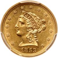 1853 $2.50 Liberty