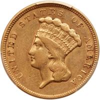 1854 $3 Gold