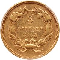 1854 $3 Gold - 2