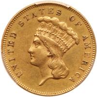 1855 $3 Gold