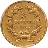 1855 $3 Gold - 2