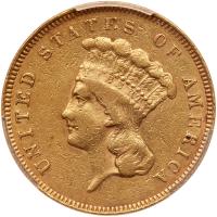 1855 $3 Gold