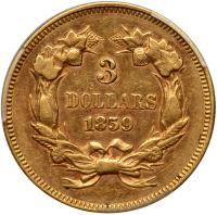 1859 $3 Gold - 2