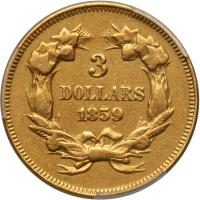 1859 $3 Gold - 2