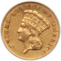 1869 $3 Gold