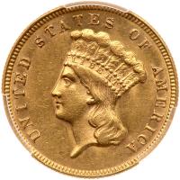 1874 $3 Gold