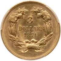 1874 $3 Gold - 2