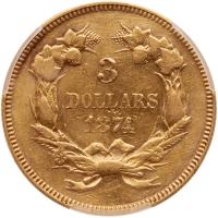 1874 $3 Gold - 2