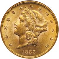 1888 $20 Liberty NGC MS61