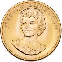 1980. Â½ oz Gold Gem Unc Medal of Marian Anderson