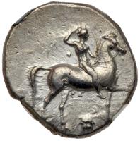 Calabria, Taras. Silver Nomos (8.00 g), ca. 302 BC