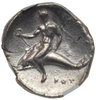 Calabria, Taras. Silver Nomos (8.00 g), ca. 302 BC - 2