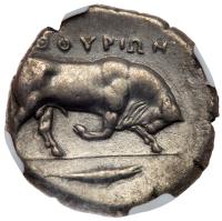 Lucania, Thourion. Silver Double Nomos or Distater (15.26 g), ca. 400-350 BC - 2