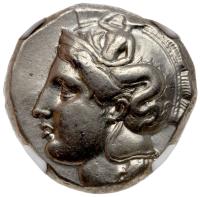 Lucania, Thourion. Silver Double Nomos or Distater (15.72 g), ca. 400-350 BC