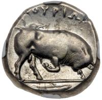 Lucania, Thourion. Silver Double Nomos or Distater (15.72 g), ca. 400-350 BC - 2