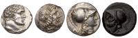 4-piece lot of Ancient Greek Coins