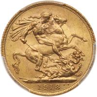 British India. Sovereign, 1918-I - 2