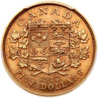 Canada. 5 Dollars, 1912 - 2