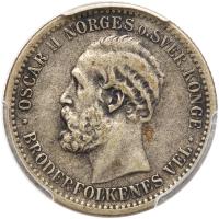 Norway. 50 Ore, 1877