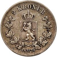 Norway. 2 Kroner, 1878 - 2