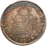 Peru. 8 Reales, 1826-JM (Lima) - 2