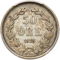 Sweden. 50 Ore, 1875-ST - 2