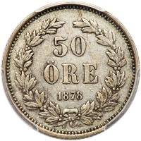 Sweden. 50 Ore, 1878-EB - 2