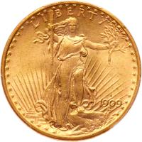 1909-S $20 St. Gaudens