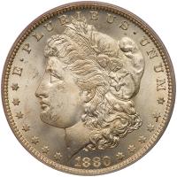 1880-CC Morgan $1. Rev of 1879