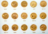 1908-1929. A Complete Set of $2.50 Indian Gold Coins