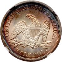 1842 Liberty Seated 50C. Med Date NGC PF65 Cameo - 2