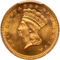 1880 $1 Gold Indian
