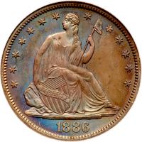 1886 Liberty Seated 50C