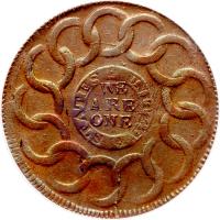 1787 Fugio Cent. Pointed rays, cinquefoils, "STATES UNITED" - 2