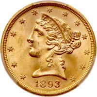 1893 $5 Liberty