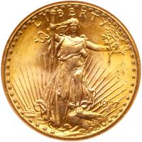 1927 $20 St. Gaudens NGC MS64