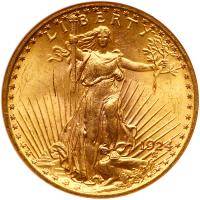 1924 $20 St. Gaudens NGC MS64