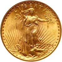 1924 $20 St. Gaudens NGC MS64 - 2