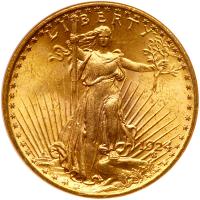 1924 $20 St. Gaudens NGC MS64