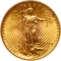 1924 $20 St. Gaudens NGC MS64