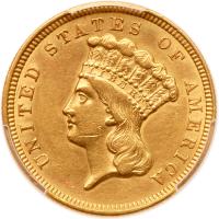 1856 $3 Gold