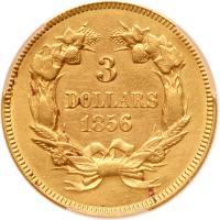 1856 $3 Gold - 2