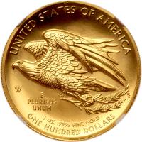 2015-W. $100.00 Liberty Gold .9999 Fine High Relief - 2