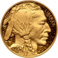 2007-W. Buffalo Gold $50.00 (1 oz) .9999 Fine. NGC PF-70 Ultra Cameo