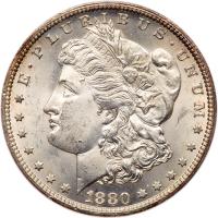 1880-CC Morgan $1. Rev of 1879