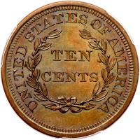 1868 Pattern Ten Cents. Copper, plain edge. Judd-648. Pollock-721. High Rarity-6 - 2