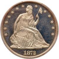 1872 Liberty Seated 50C